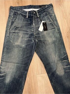 rag & bone Men's Miramar F4 Printed Terry Jeans 32